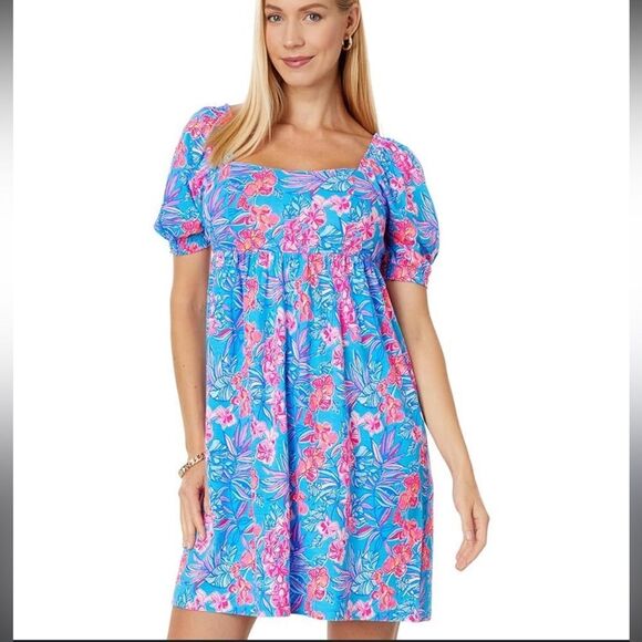 Lilly Pulitzer Delaney Puff Sleeve Mini Dress 6 - Picture 9 of 9